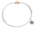 Sterling Silver & 14KT Rose Gold Classic Single Ball Cape Cod Bracelet