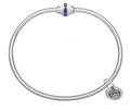 Sterling Silver Genuine Sapphire Single Bead Cape Cod Bracelet